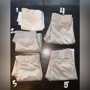 Lot of 5 Men’s Easton Rival+ Baseball Pants